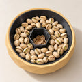 Faceted nut bowl with shell well