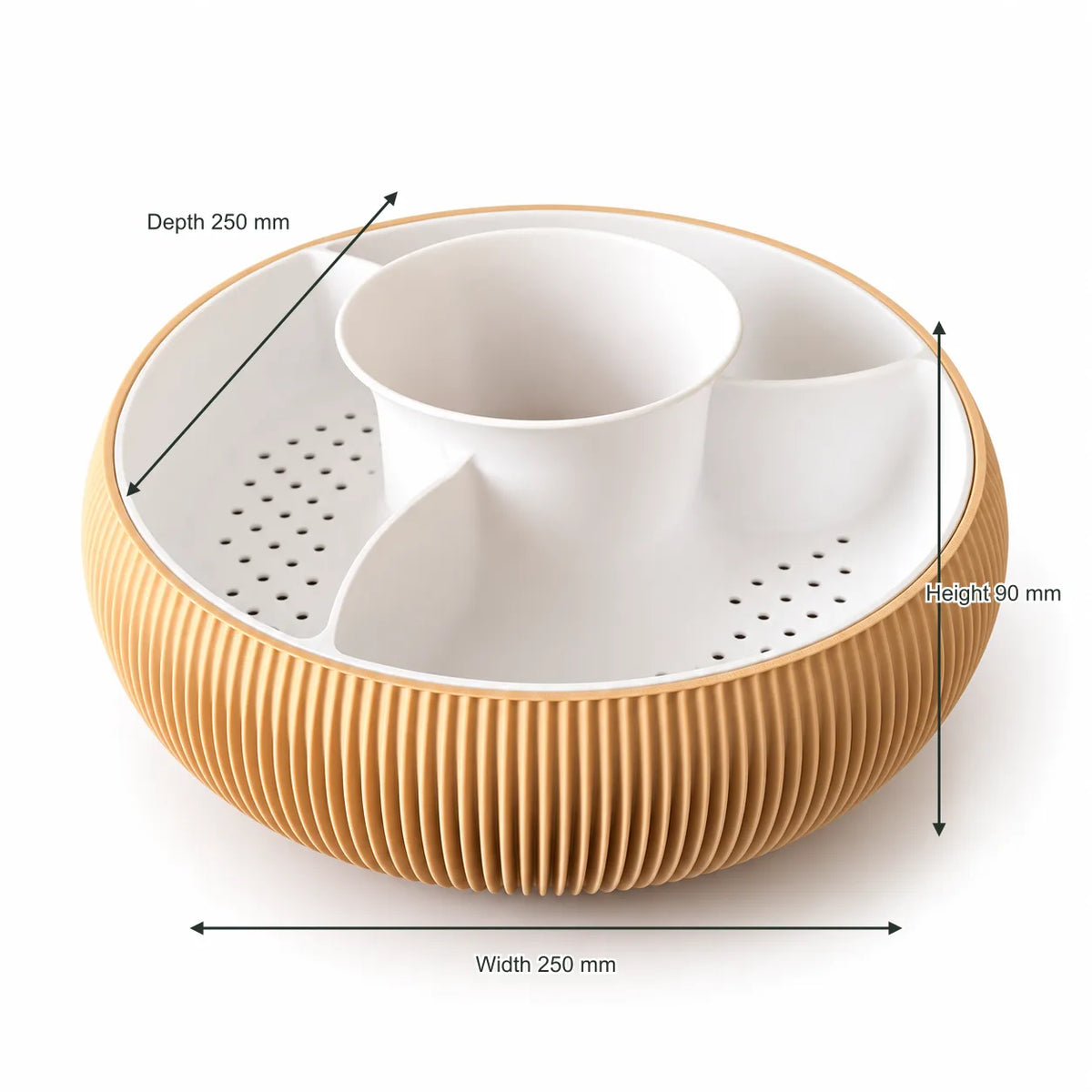 Dry fruit bowl with shell well