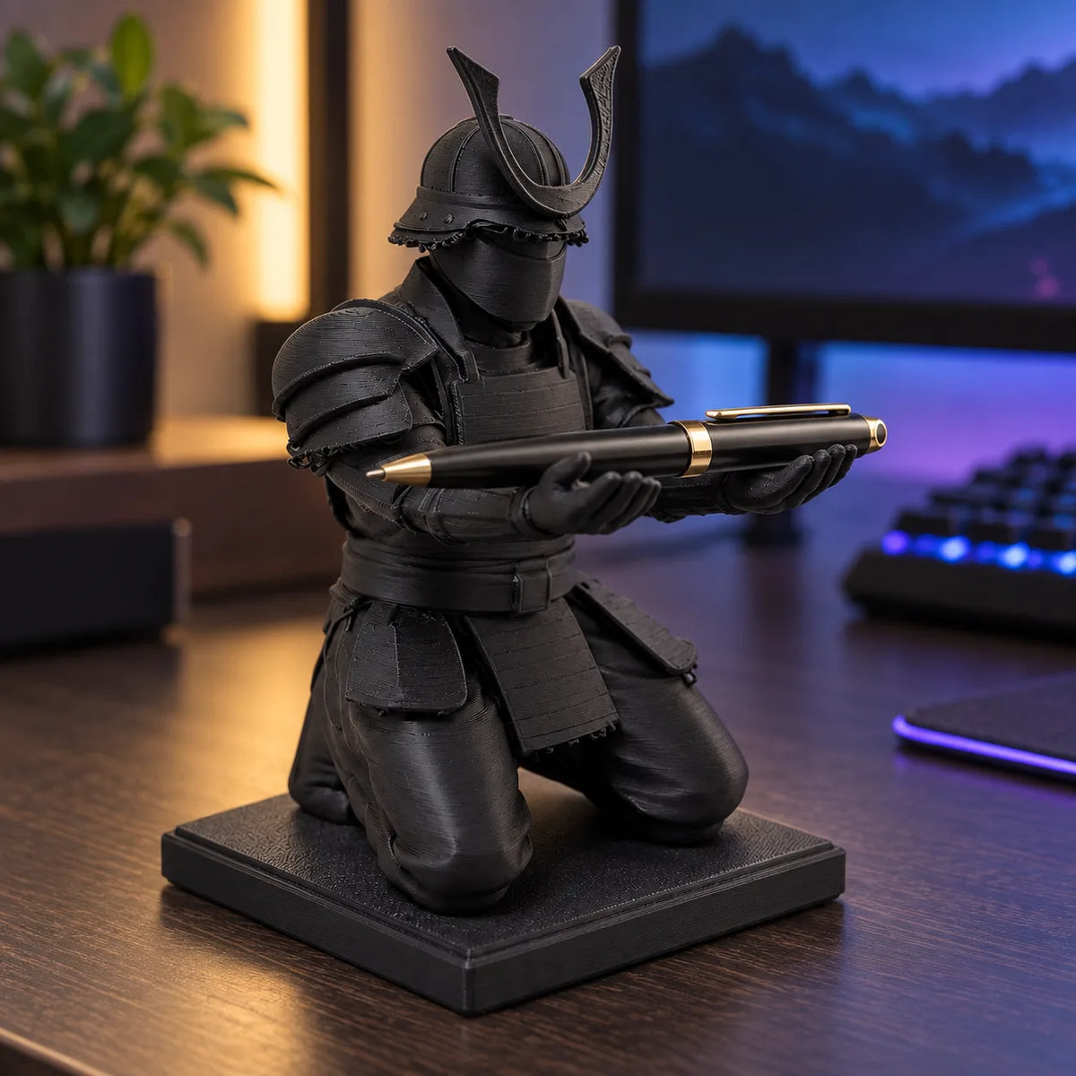Samurai pen holder