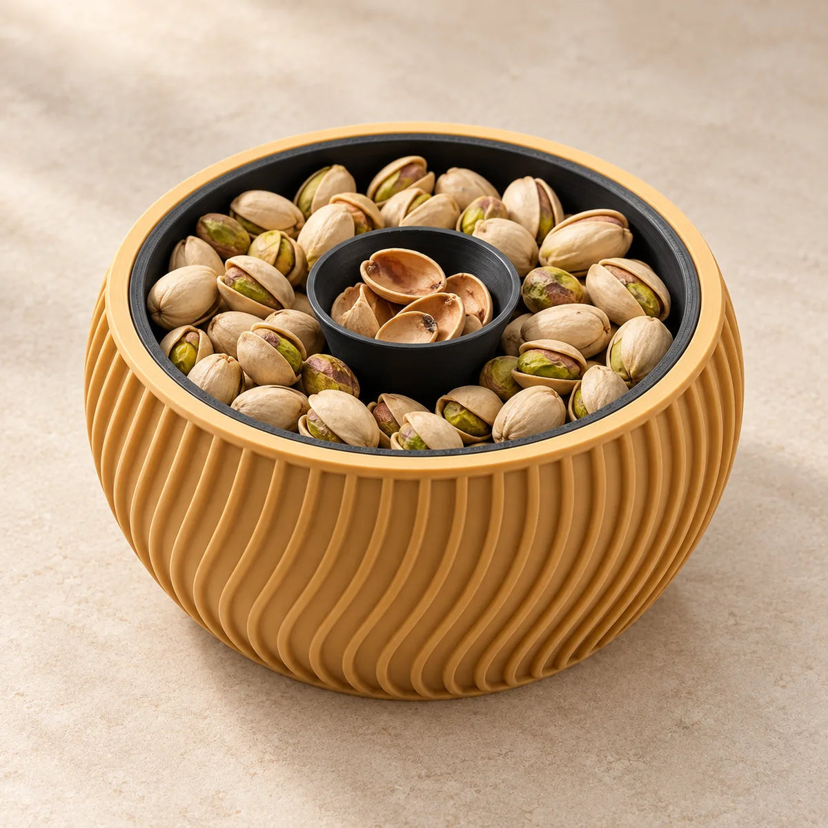 Pistachio bowl with shell well