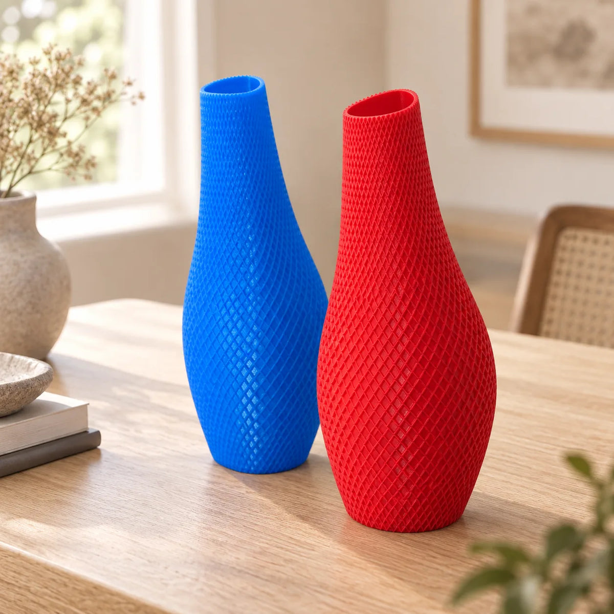 Diamond-textured vase