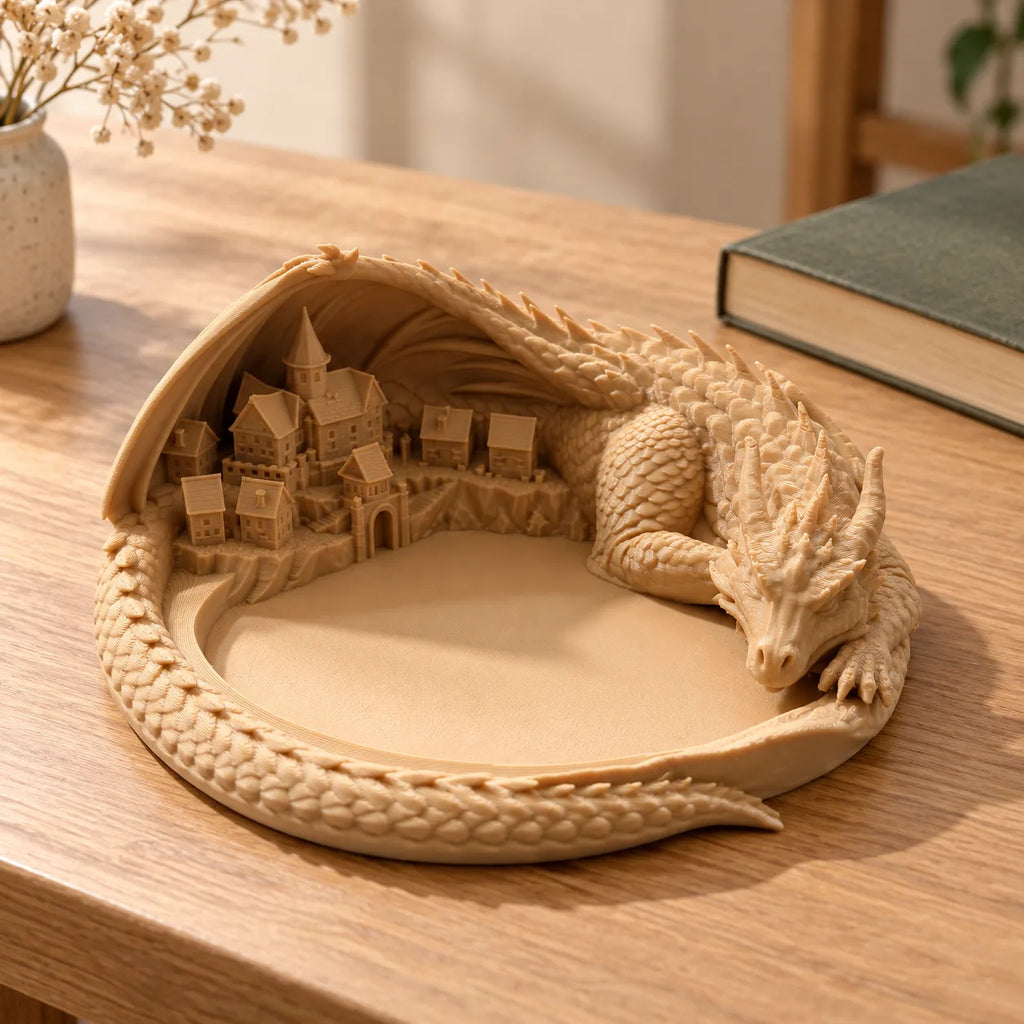Sleeping dragon catch-all tray
