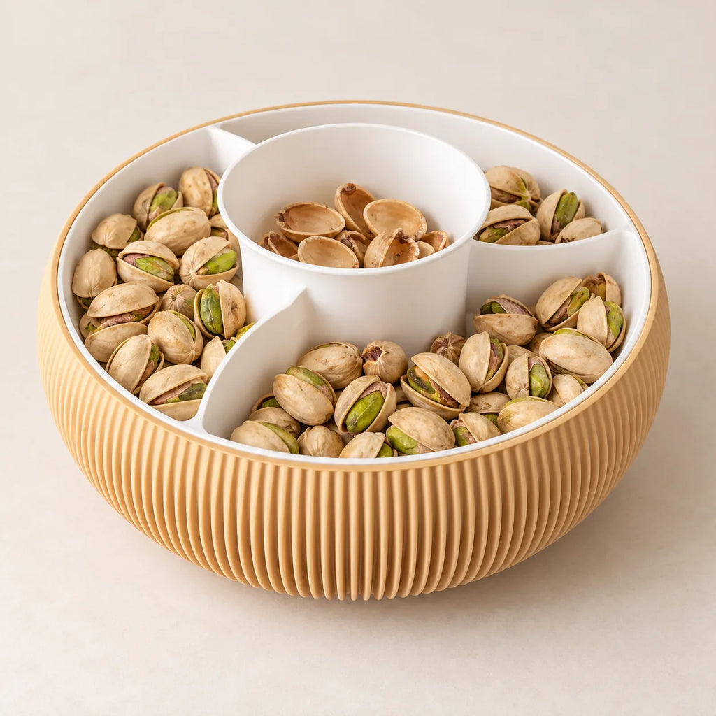 Dry fruit bowl with shell well