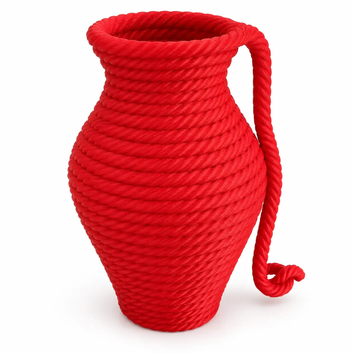Coiled rope vase
